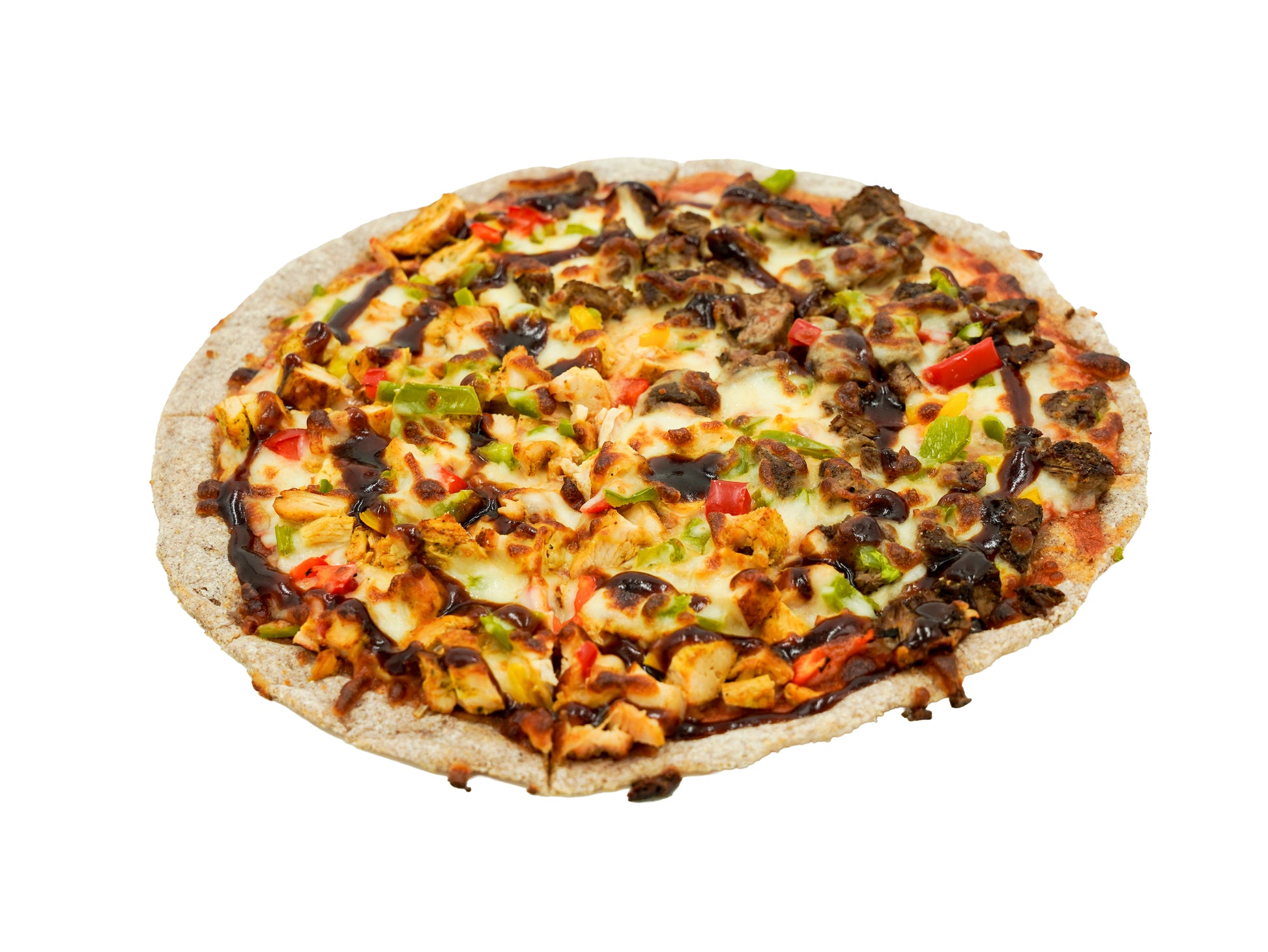 Half & Half BBQ Pizza